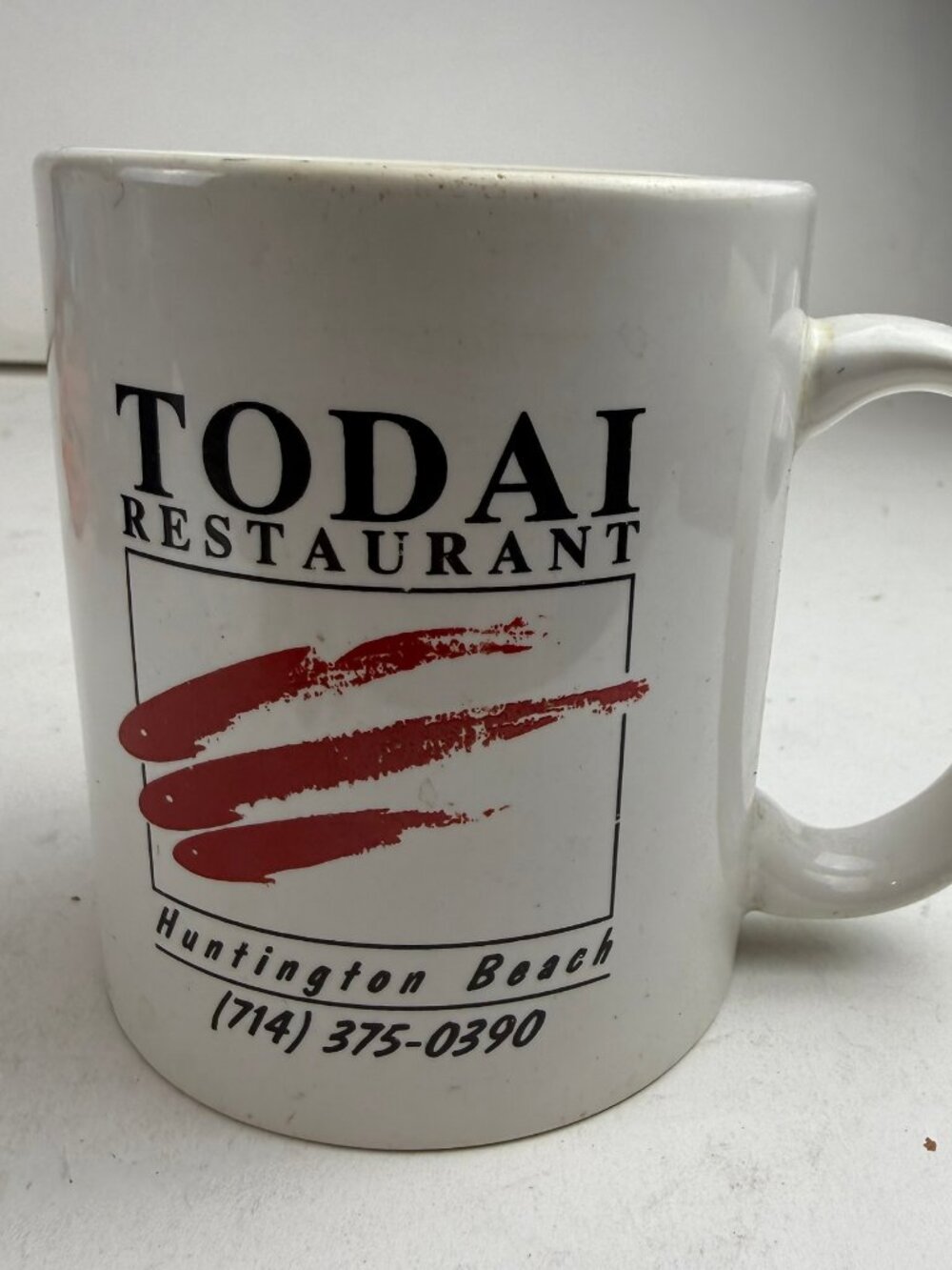 Vintage Todai Restaurant Mug Huntington Beach CA Japanese Seafood Buffet Cup